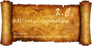 Károlyi Celesztina névjegykártya